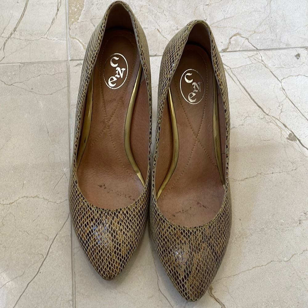 Pair of snake skin shoes perfect for fall & beyond